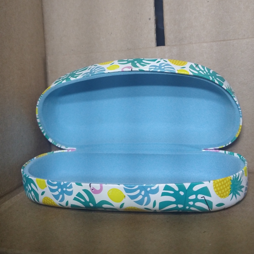 Bundle of 2 Tropical Glasses hard case Flamingo Pineapple Palm - Picture 6 of 9